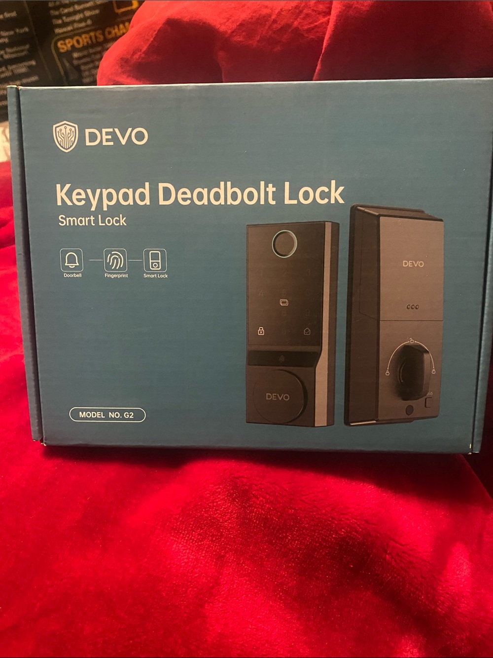 DEVO Black Keypad Deadbolt Smart Lock - Model G2
